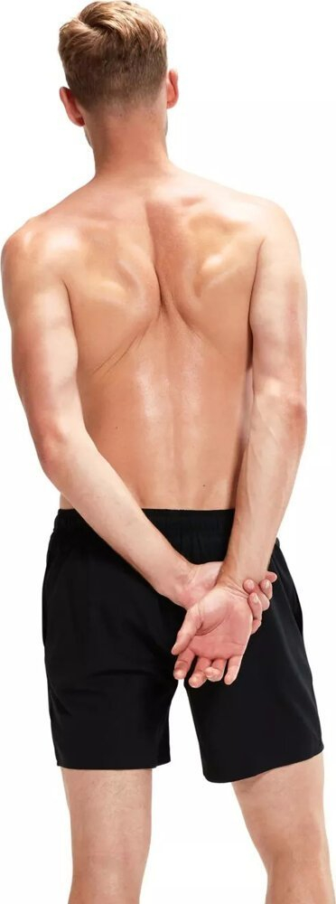 Rroba banje për burra Shortset Sport Logo 16", të zeza me të kuqe