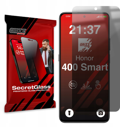 Stakllo mbrojtëse Privacy për ekranin e Honor 400 Smart 5G, xham hibrid, transparente