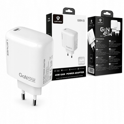 Karikues rrjeti PowerNeed LENYES LCH94, GaN 45W, USB Type C, i bardhë