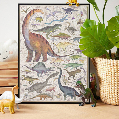 Puzzle Czuczu Puzzlove Dinosaurs, 200 pjesë, shumëngjyrëshe