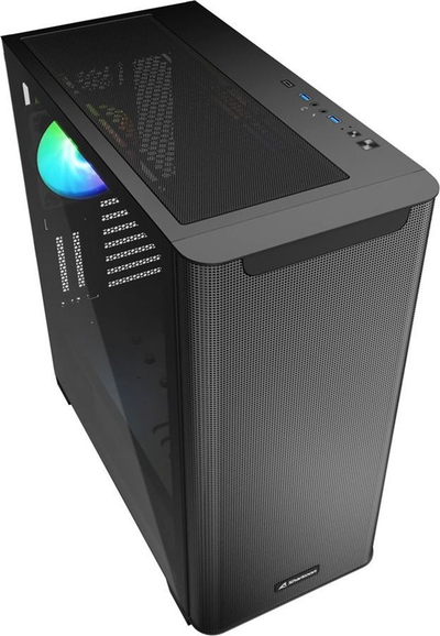 Куќиште за компјутер Sharkoon M30 ARGB, Црна, Midi Tower