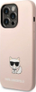 Mbrojtëse telefoni Karl Lagerfeld KLHCP14XSLCTPI, për iPhone 14 Pro Max, silikon, rozë e çelët