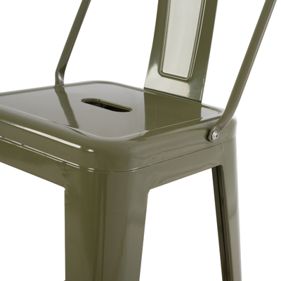 Tabure bar-i Melita HM8574.03, metal, 42x42x98 cm, ulliri i errët