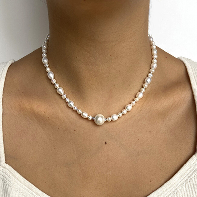 Varëse Alisia AL4542, perla elegante, e argjendtë