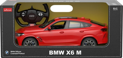 Makina me telekomandë Rastar BMW X6M 1:14, 2.4 GHz, me drita LED, e kuqe
