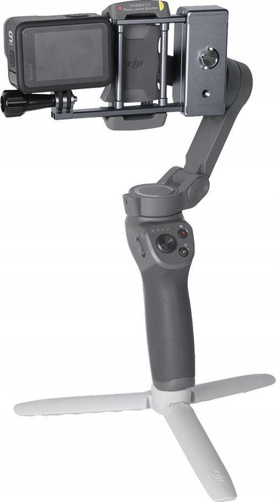 Mbajtëse gimbal SunnyLife për DJI OM 4, për GoPro Hero 10 9 8, aliazh alumini, gri