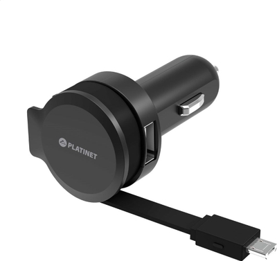 Karikues me kabëll rrotulluese Platinet [44650], 2.4A, microUSB