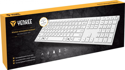 Tastierë Yenkee YKB, wireless, CZ + SK, e bardhë