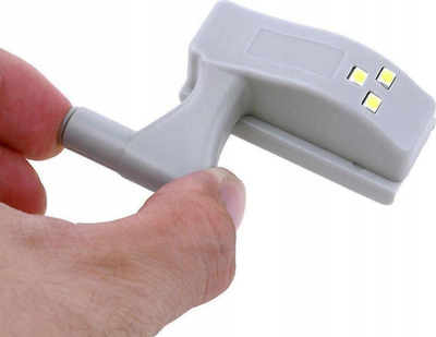 Lampë LED për dollap, 3 LED, me sensor dere, gri