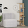 Raft këndor për libra Decortie Saso 37 x 37 x 141 cm, kafe e hapur