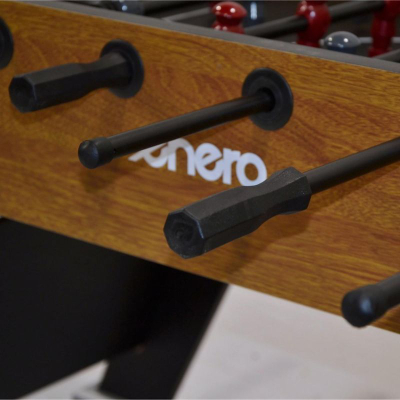 Tavolinë futbolli Enero, 153x76x81 cm, 60 kg, ngjyrë dru e zezë