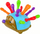 Lodër edukative Leantoys Blue Hedgehog 15997, puzzle me gjemba, shumëngjyrëshe