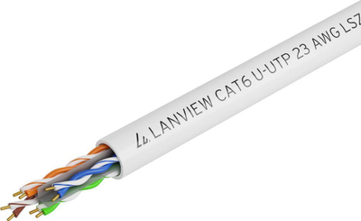 Kabllo rrjeti Lanview LVN122114, Cat6 U UTP, 305 m, e bardhë