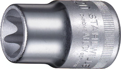 Çelës kupë Torx Stahlwille 50TX, 1/2" drive, E11, argjendtë