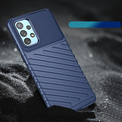 Këllëf Thunder Case Armored për Samsung Galaxy A73, dy shtresa, mbron nga goditjet, blu