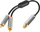 Adapter audio RCA Gembird GN-2 WT METAL, 15cm, metalik