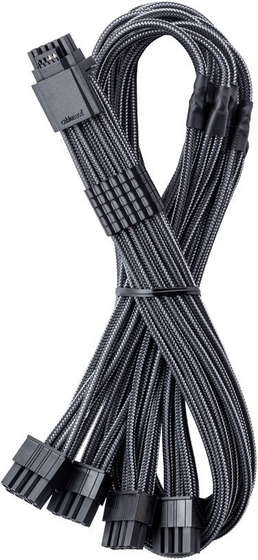 Kabllo energjie CableMod C Series Pro ModMesh 12V 2x6, 16 pin në 4x 8 pin, 60cm, ngjyrë karbon