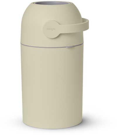 Kosh pelash Magic Diaper Bin, me dorezë, sistem kundër erërave, bezhë