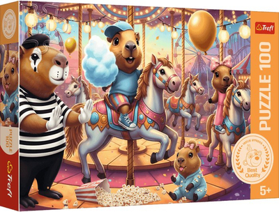 Puzzle Trefl Capybaras on Holiday, 100 copa, për kalamaj 5+, shumëngjyrësh
