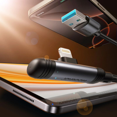 Kabllo karikimi Joyroom USB A në Lightning, 3A, 1.2m, e zezë
