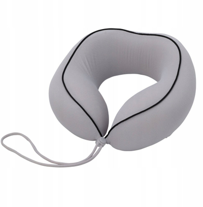 Jastëk udhëtimi ProWorld, me memory foam, 25x25x11 cm, gri