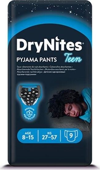 Pëlhura nate DryNites Pyjama Pants Teen, 8-15 vjeç, 27-57 kg, 9 copë