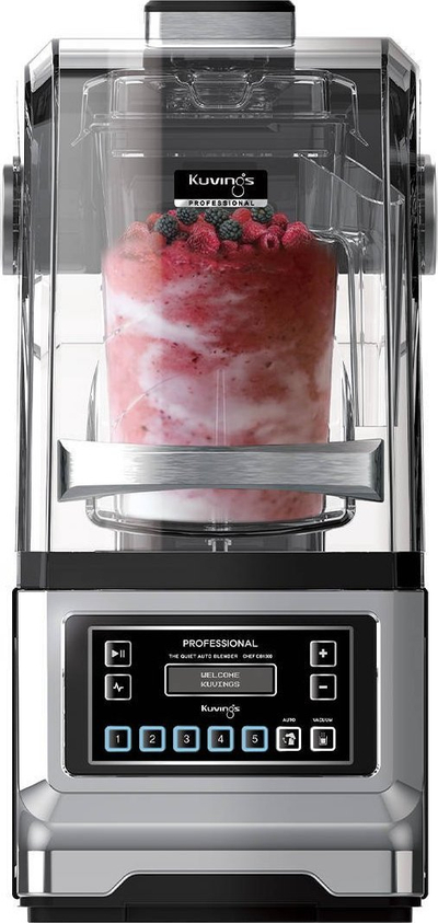 Blender profesional me vakum Kuvings CB1000, motor i fortë, kapak që ul zhurmën, gri