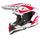 Helmeta motocross Airoh Aviator 3 Saber, L, e bardhë kuqe e zezë