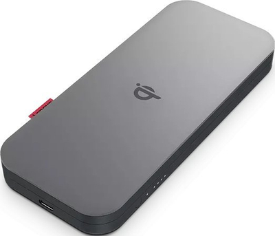 Power bank Lenovo Go, 10000mAh, karikim wireless Qi, gri