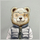 Çantë shpine Nimmy Cool & Cute 2.0 Bear, crossbody, me rrip zbukurim portokalli, gri