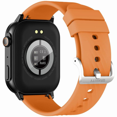 Ora inteligjente Gravity GT15-2, ekran 2.04", Bluetooth për thirrje, portokalli me të zezë