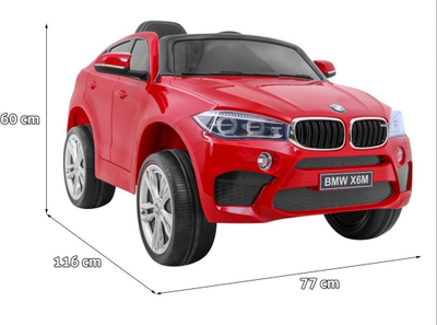 Makine elektrike për fëmijë BMW X6M PA.JJ2199.EXL.CR, 12V, me telekomandë, e kuqe