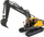 Lodër eskavator Jamara Volvo EC160E me telekomandë 2.4GHz, shkallë 1:16, i verdhë