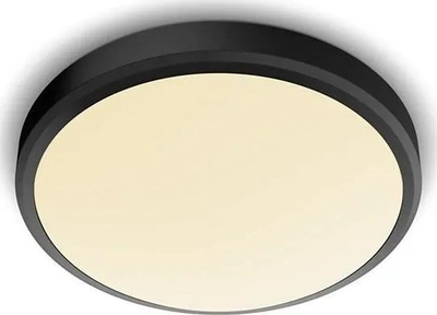 Llambë tavani Philips Doris LED, dritë e ngrohtë 2700K, 35 cm, e zezë