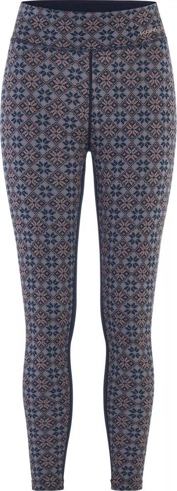 Термоактивни хеланки за жени Kari Traa Rose Light Pant HW, мерино волна, висок струк, сини
