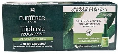 Trajtim kundër rënies së flokëve Rene Furterer Triphasic Progressive, 16x5.5ml, për përdorim te skalpi