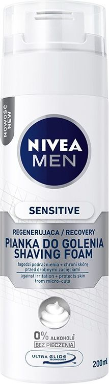 Shkumë rroje Nivea Men Sensitive Recovery për burra, 200 ml