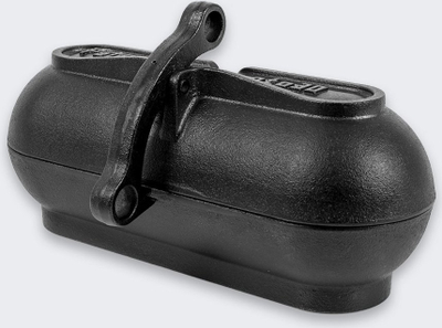 Enë pjekjeje Petromax Cast Iron Potato Roaster, prej gize, për kamping, e zezë