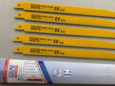 Set tehe sharrë reciproke Wilpu 3021/300, 5 copë, 280mm, për dru edhe plastikë
