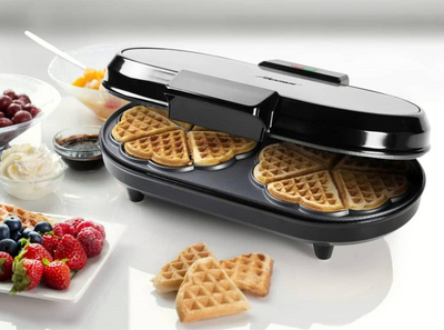 Toster për waffle Bestron, i argjendtë