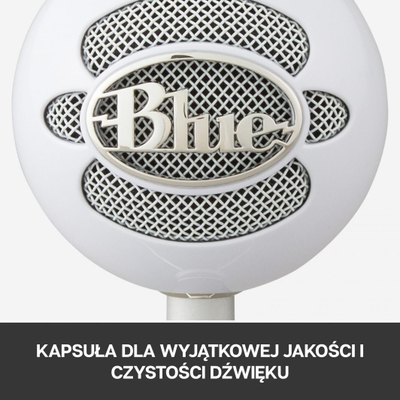 Mikrofon Snowball Blue	iCE USB 988-000181), i bardhë