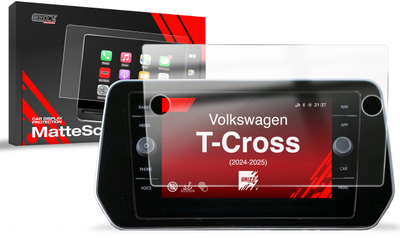 Folie mbrojtëse ekran GRIZZ MatteScreen për Volkswagen T-Cross Discover Media 2024 2025, mat, kundër gjurmëve