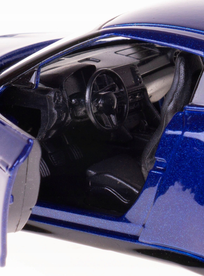 Makina lodër metalike Daffi Nissan GT-R RMZ, dyer që hapen, blu