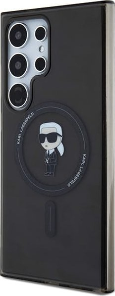 Këllëf telefoni Karl Lagerfeld KLHMS24LHFCKNOK, Samsung Galaxy S24 Ultra, MagSafe, i zi