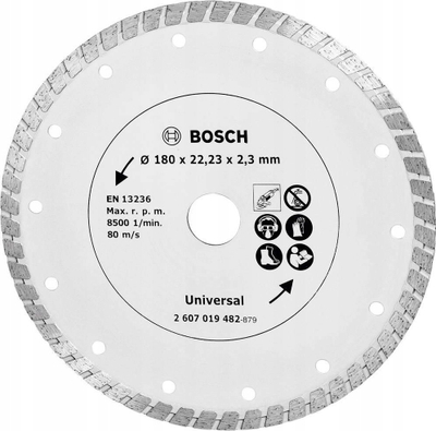 Disk prerës Bosch Turbo Universal, 180mm, diamant, gri