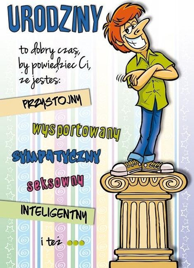 Kartolinë urimi Stamp Card Comic B6 nr 16, me zarf, ditëlindje