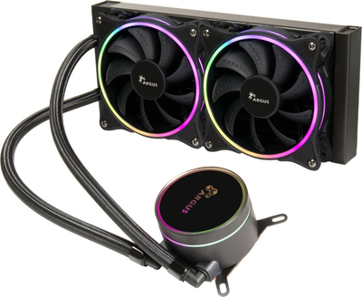 Ftohës uji AIO Inter-Tech ARGUS Iceman LC-240, 240mm, RGB, i zi