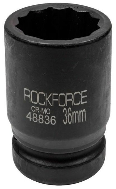 Fole goditëse Rockforce 48836, 36mm, 1", 6-këndëshe, e zezë