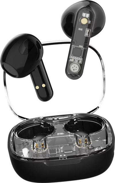 Безжични слушалки Streetz TA-T150-BLK, TWS, Bluetooth 5.2, црни