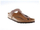 Sandale flip-flop Birkenstock Gizeh, lëkurë e vajosme, Regular Wide, Tobacco Brown